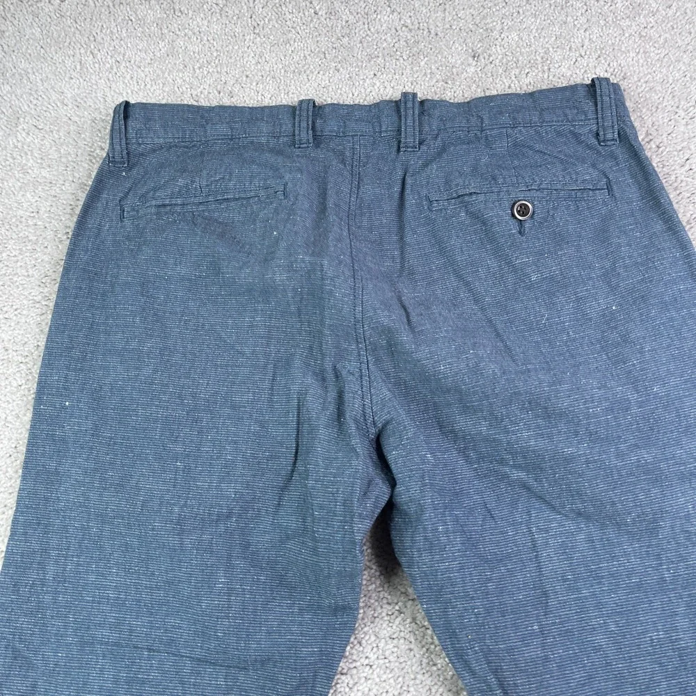 J Crew Pants Mens 32x34 Blue 484 Slim Fit Baird McNutt Irish Linen Cotton Chino